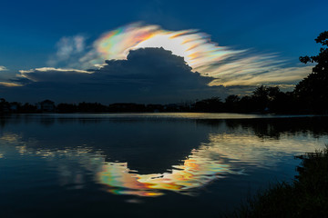 Iridescent cloud