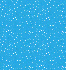 Seamless Christmas Pattern with Snowfall Isolated on Blue