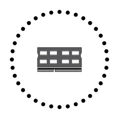 Fototapeta premium illustration of pc components icon