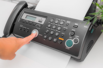 Fax machine - obrazy, fototapety, plakaty