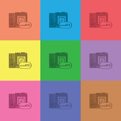 illustration of pc components icon