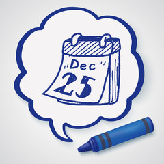 December calendar doodle