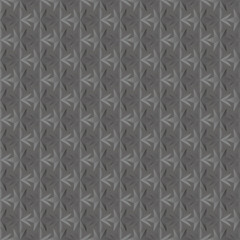 Seamless texture of dark grey. 3D effect. Six-pointed star.  Vector.