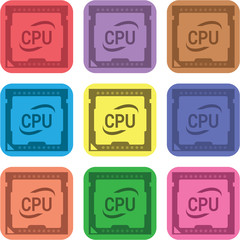 illustration of pc components icon