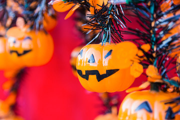 Halloween, pumpkins and Halloween scenery