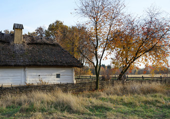 Traditional Ukrainian autumn landscape
