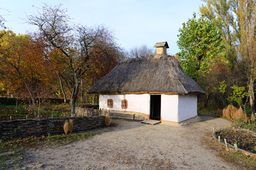 Fototapeta na wymiar Traditional Ukrainian wooden architecture