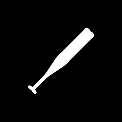 The baseball icon. Game symbol. Flat