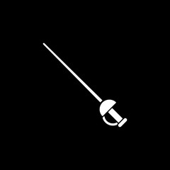 The sword icon. Epee symbol. Flat