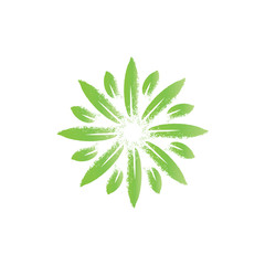 Flower leaf logo icon 