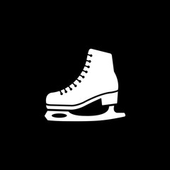 The skates icon. Figure Skates symbol. Flat