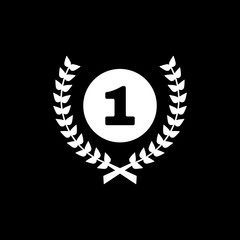 The Award icon. Wreath symbol. Flat