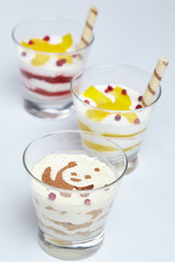 dessert with fruits