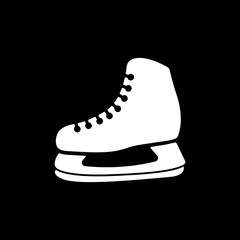 The skates icon. Hockey Skates symbol. Flat