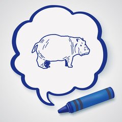 hippo doodle
