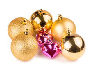 golden christmas ball for ornamental christmas