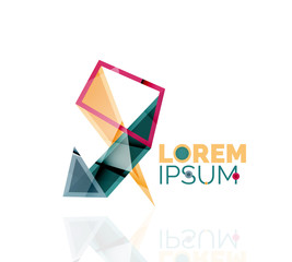 Fototapeta premium Logo, abstract geometric business icon