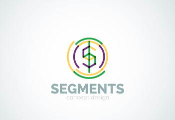 Vector outline minimal abstract geometric logo