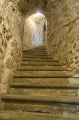 Hidden passage in a medieval castle