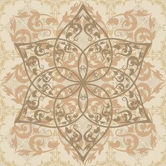 Decorative floral ornament in East style.