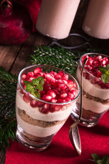Pomegranate -Mascarpone dessert