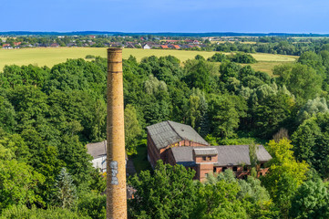 verlassene Fabrik Luftbild