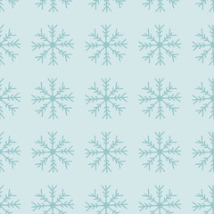Fototapeta na wymiar Seamless winter texture. Winter background. Christmas template. Hand drawn snowflakes.