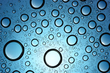  water drops on glass