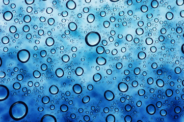  water drops on glass