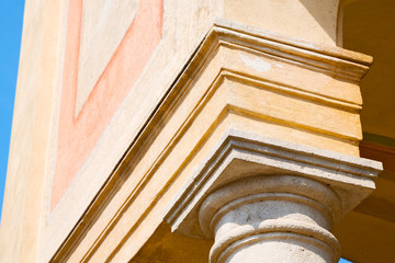 abstract old column in the  of europe marble brick