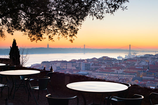 Viepoint At Restaurant. Lisbon, Portugal