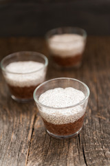 Chocolate chia seeds pudding