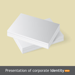 Business cards isolated with soft shadow