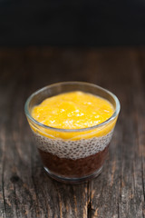 Chocolate chia seeds pudding