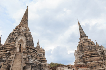 Obraz premium Pagoda old former capital of Thailand
