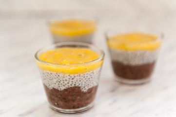 Chocolate chia seeds pudding