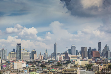 Fototapeta premium Bangkok Cityscape stolicy Tajlandii i pięknego nieba