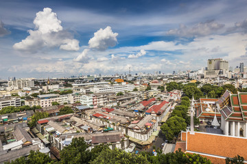 Obraz premium Bangkok Cityscape capital of Thailand and beautiful sky