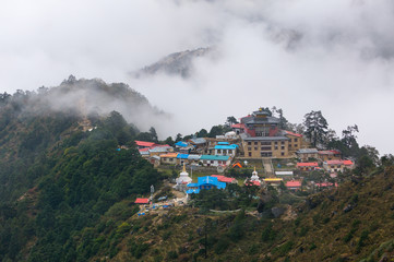 Tengboche village and monastery