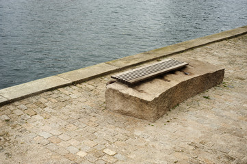 Fototapeta premium bench by the sea