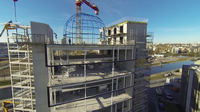 Chantier cit&eacute; des sciences, Caen, Normandie,vue a&eacute;rienne