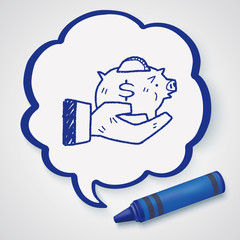 doodle pig money bank