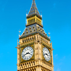 london big ben and historical old construction england  aged cit