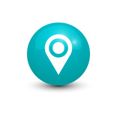 circle 3d icon teal