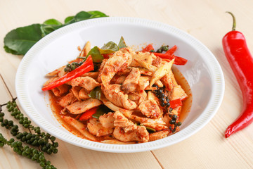 Spicy chicken curry.Thai cuisine