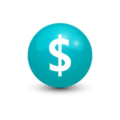 Obraz premium circle 3d icon teal