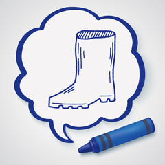 rain boots doodle