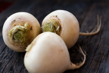 White radishes