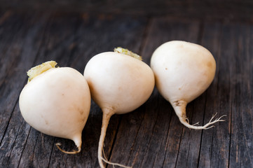 White radishes