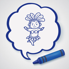 brazil dancer doodle